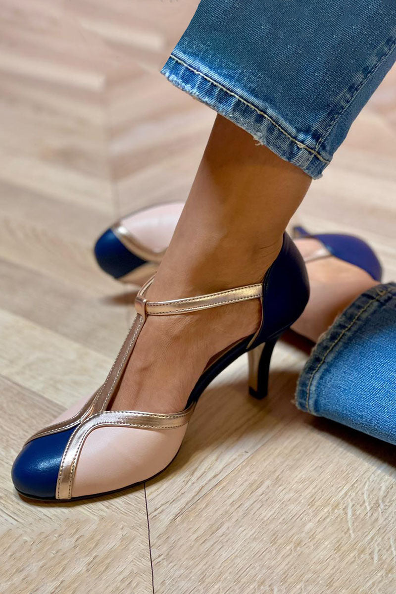 Alessia - Classy T-strap Heel-15547822211445-Mirella Fiore