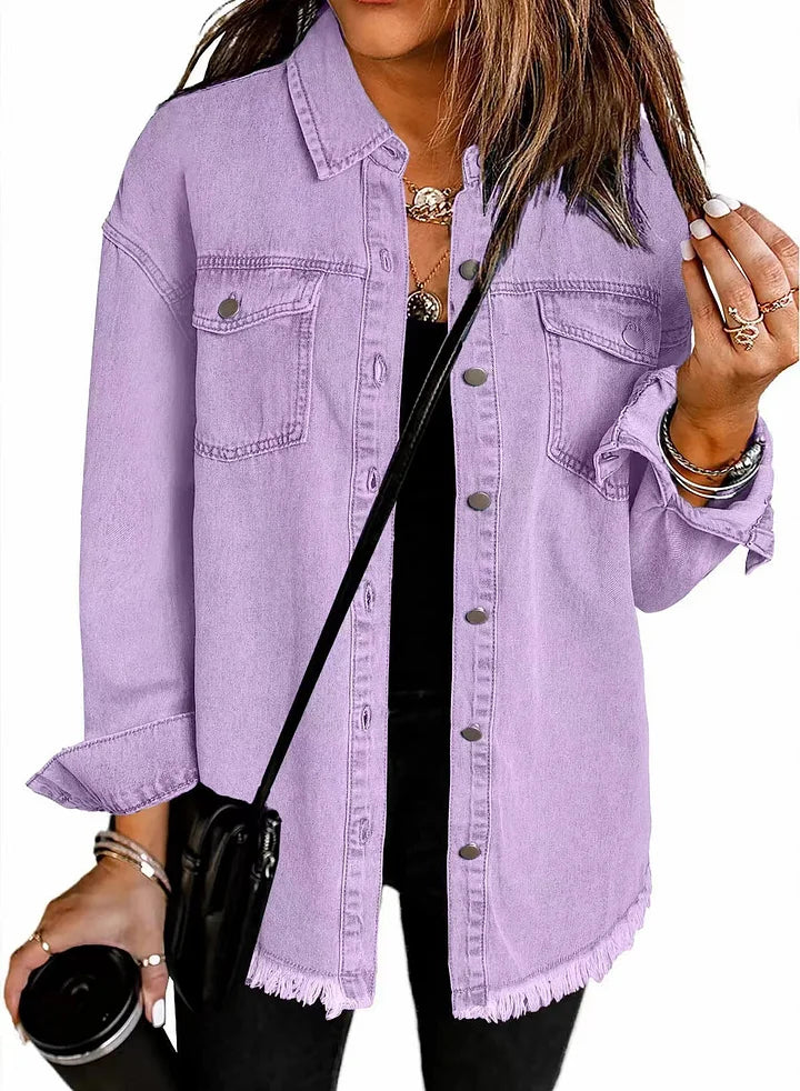 Alexandra - Classic Everyday Denim Jacket-15518866669941-Mirella Fiore