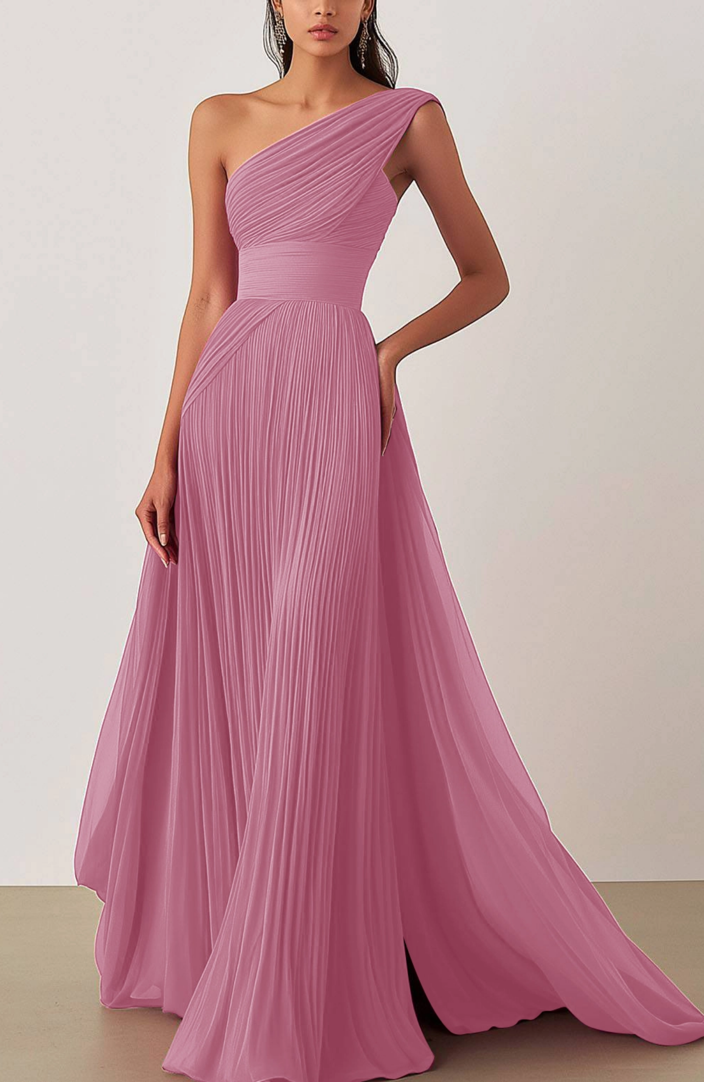 Allegra – One-shoulder pleated – Evening gown-15368177451381-Mirella Fiore