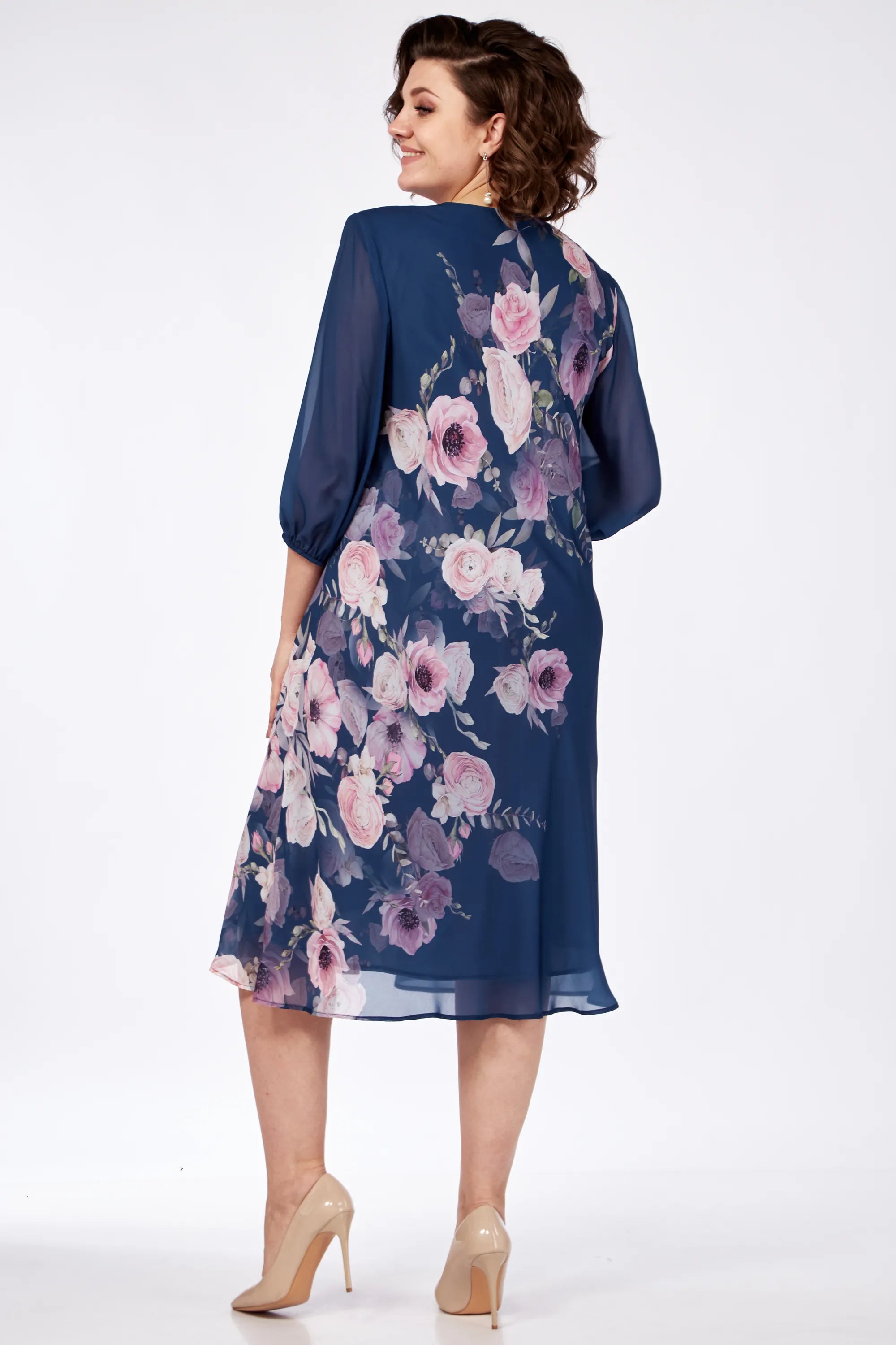 Allison - Elegant Floral Dress-15553263010165-Nancy & Mae Savannah