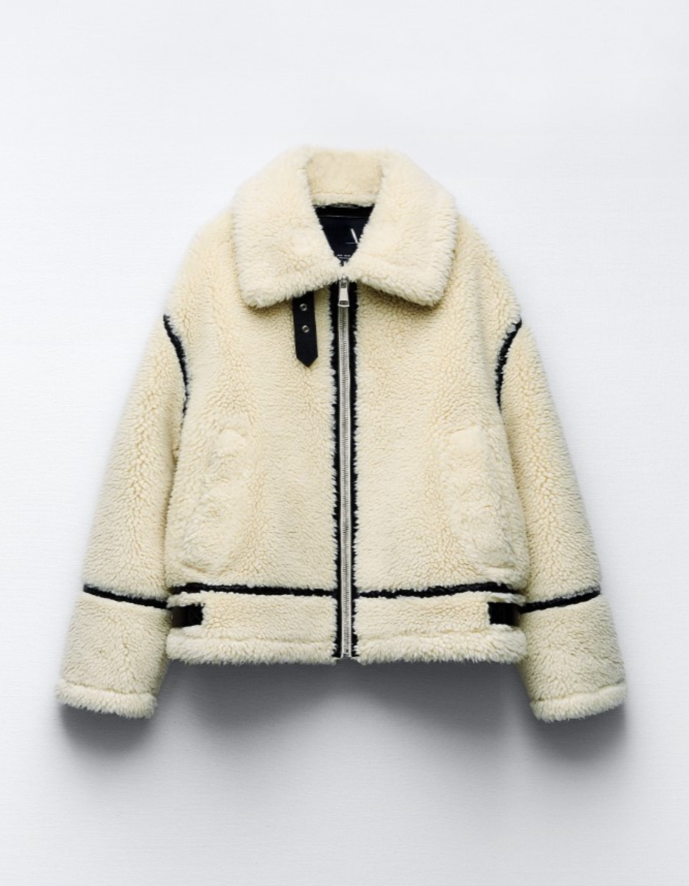 Alvarine – Contrast trim – Shearling jacket-15425982988661-Mirella Fiore