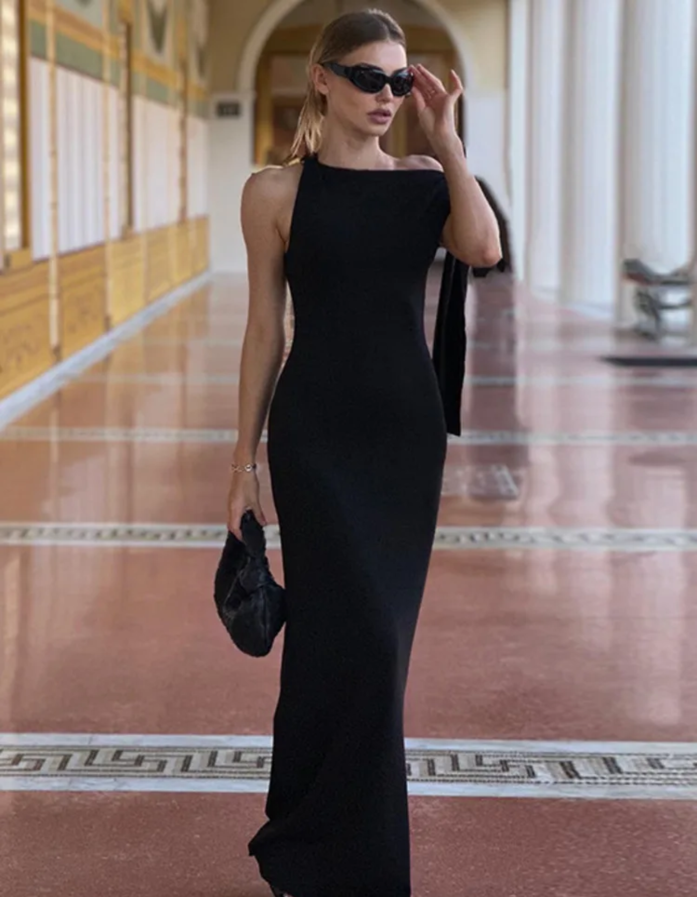Alvessa – Shoulder tie detail – Gown dress-15133851451765-Mirella Fiore