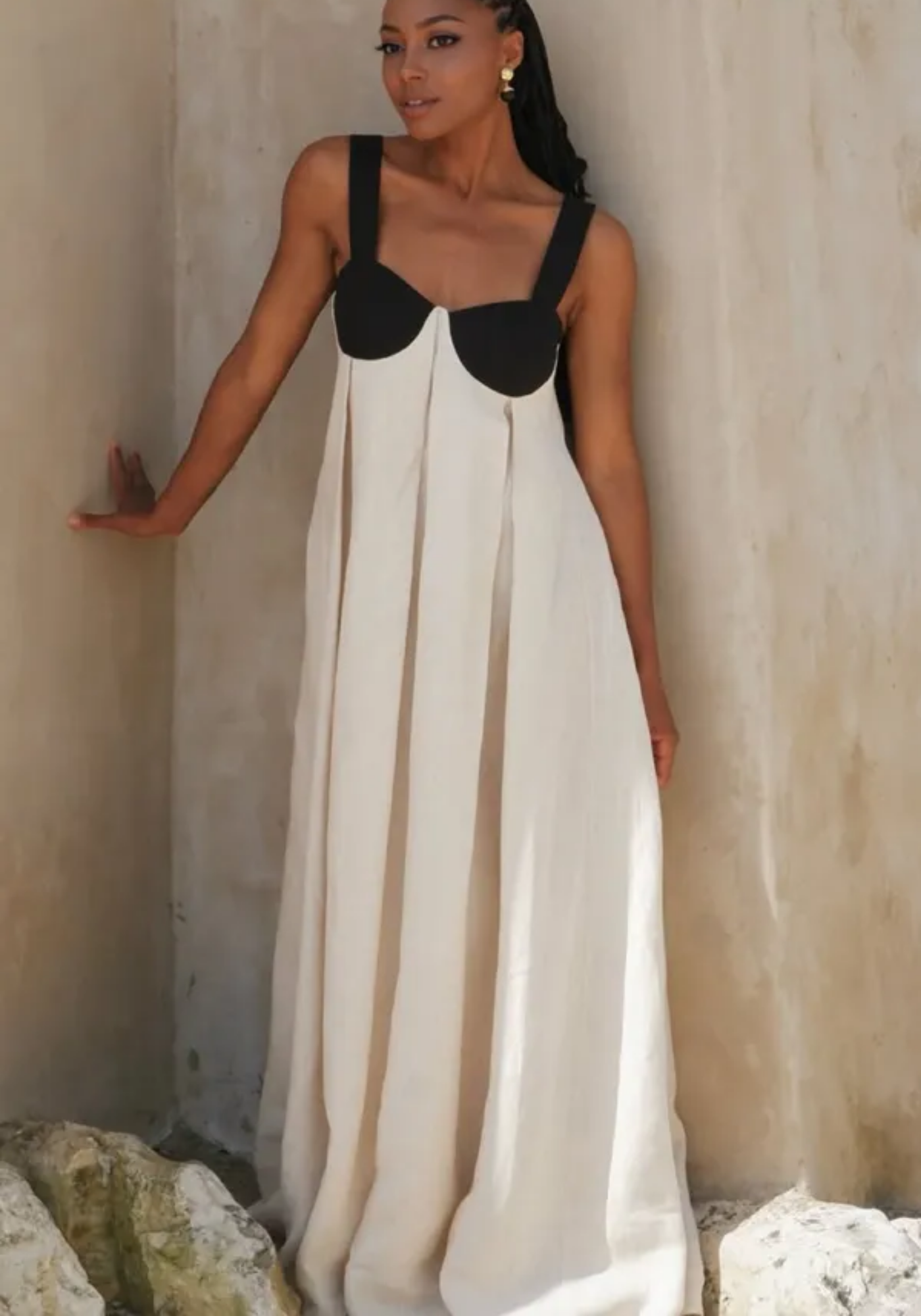 Amiya – Dual-tone design – Maxi dress-15213984285045-Mirella Fiore
