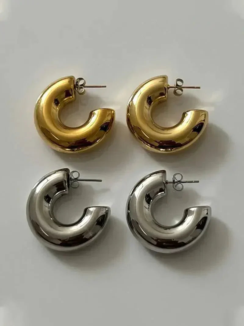 Amore – Chunky design – Hoop earrings-15227778466165-Mirella Fiore