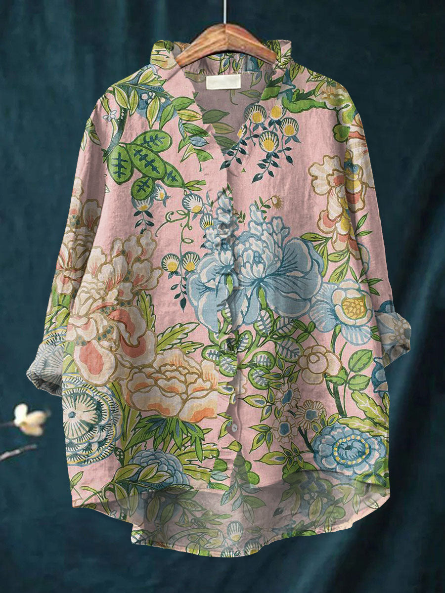 Angela - Pastel Floral Blouse-15542207152501-Mirella Fiore