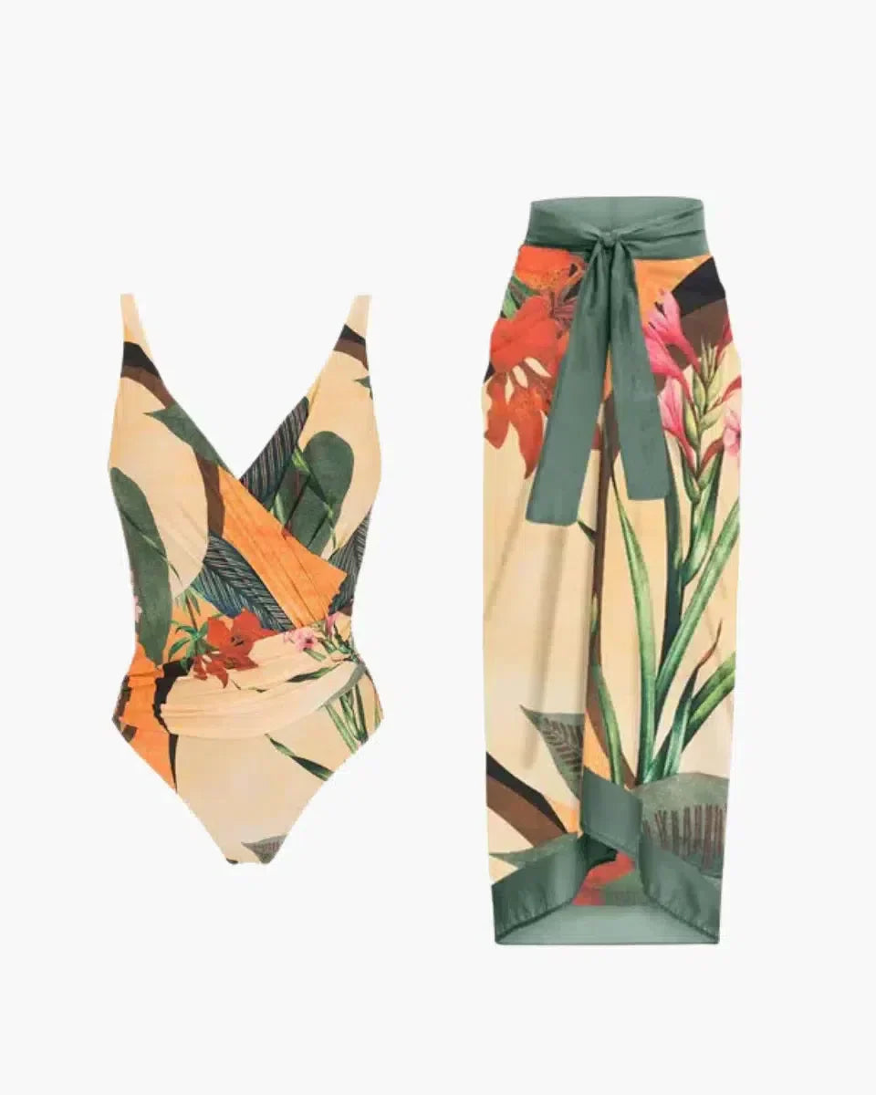 Annabelle – Wrap-style design – Swimsuit set-15133641933173-Nancy & Mae Savannah