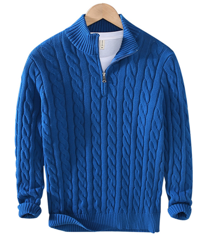Anthony | Half Zip Cable Knit-15553980203381-Nancy & Mae Savannah