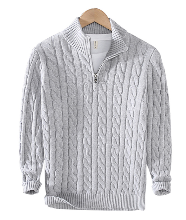 Anthony | Half Zip Cable Knit-15553980203381-Nancy & Mae Savannah