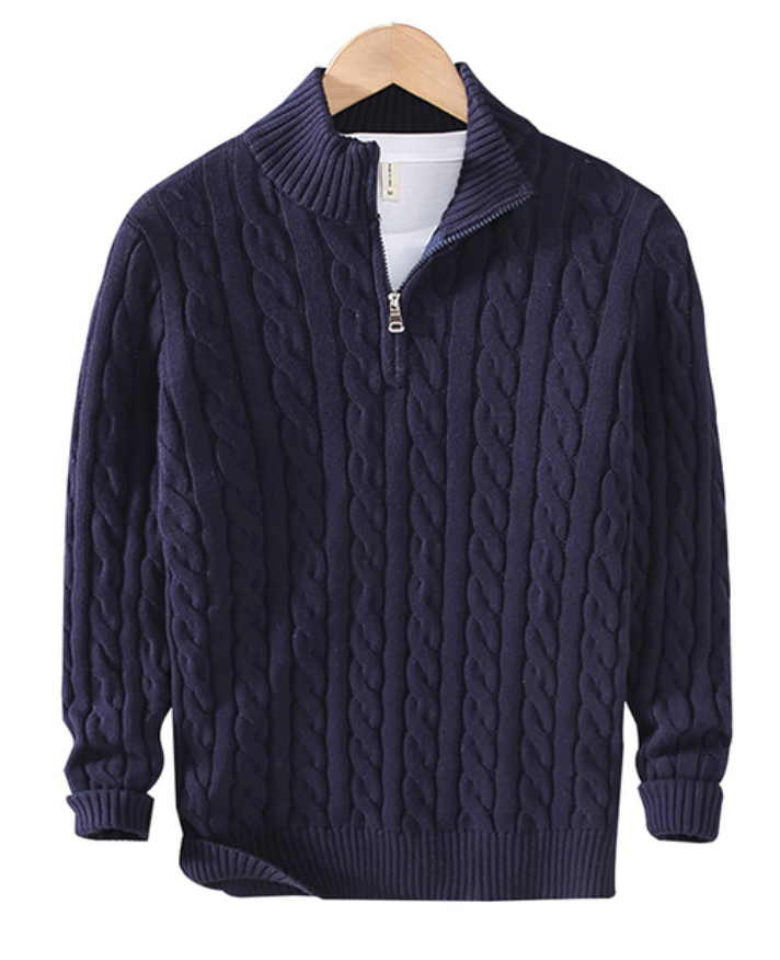 Anthony | Half Zip Cable Knit-15553980203381-Nancy & Mae Savannah