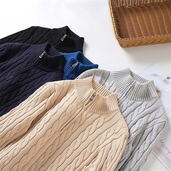 Anthony | Half Zip Cable Knit-15553980203381-Nancy & Mae Savannah