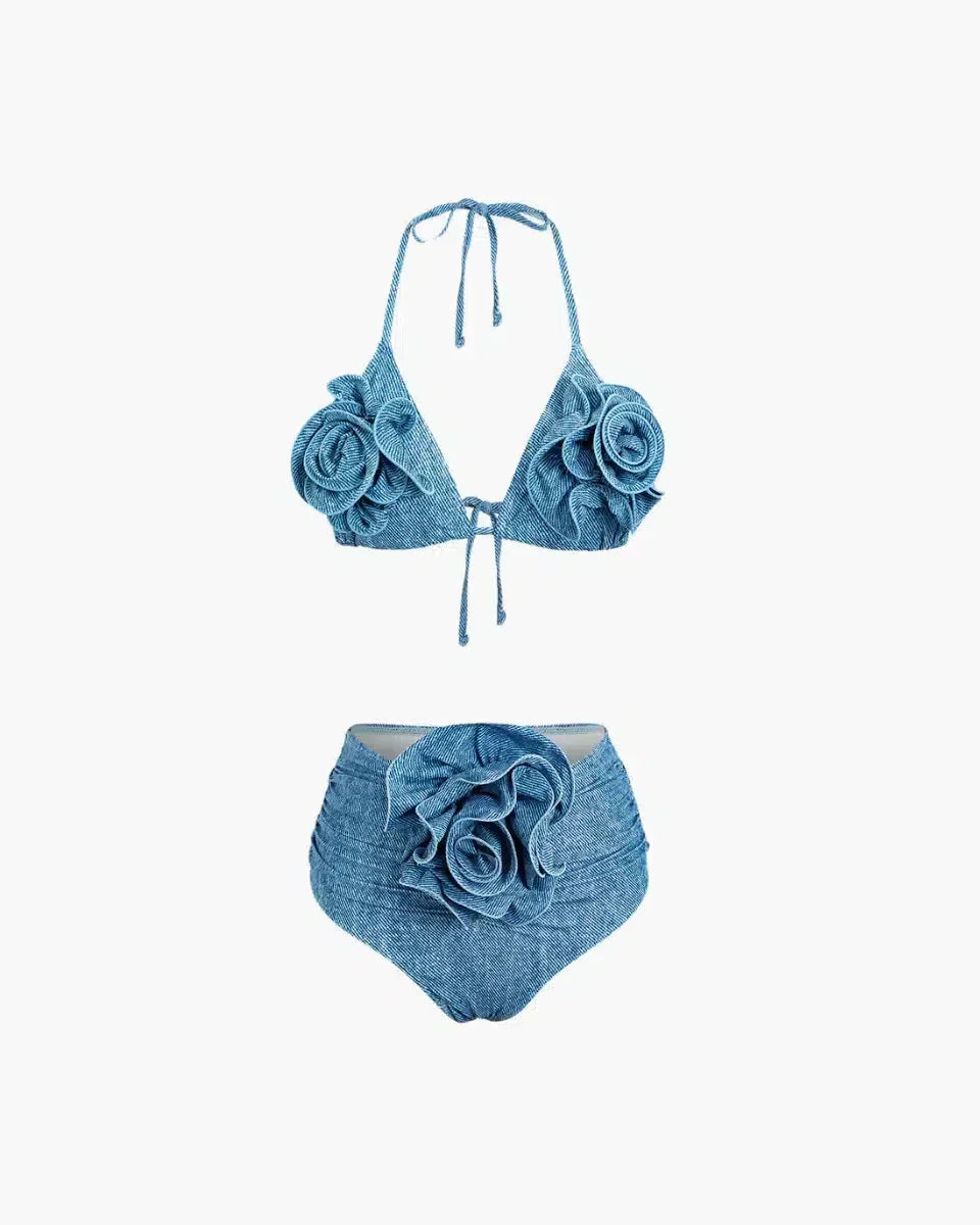 Aquaria – Bold design – Denim bikini set-15133655630197-Nancy & Mae Savannah