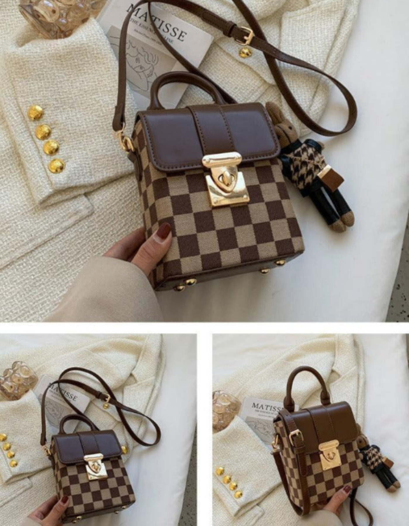 Ardenelle – Argyle flap charm – Crossbody handbag-15209173713269-Nancy & Mae Savannah