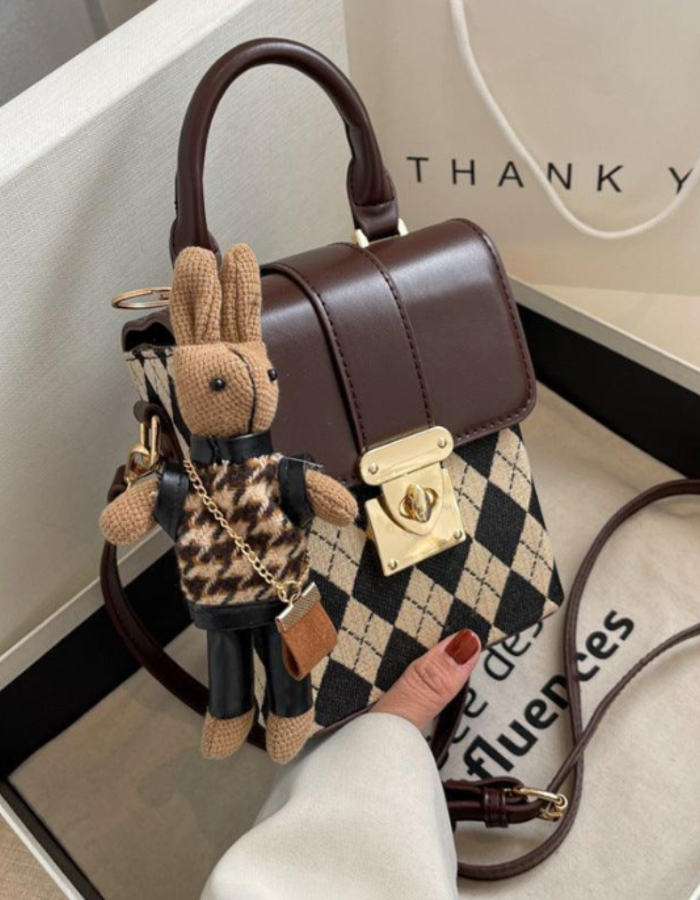 Ardenelle – Argyle flap charm – Crossbody handbag-15209173713269-Nancy & Mae Savannah