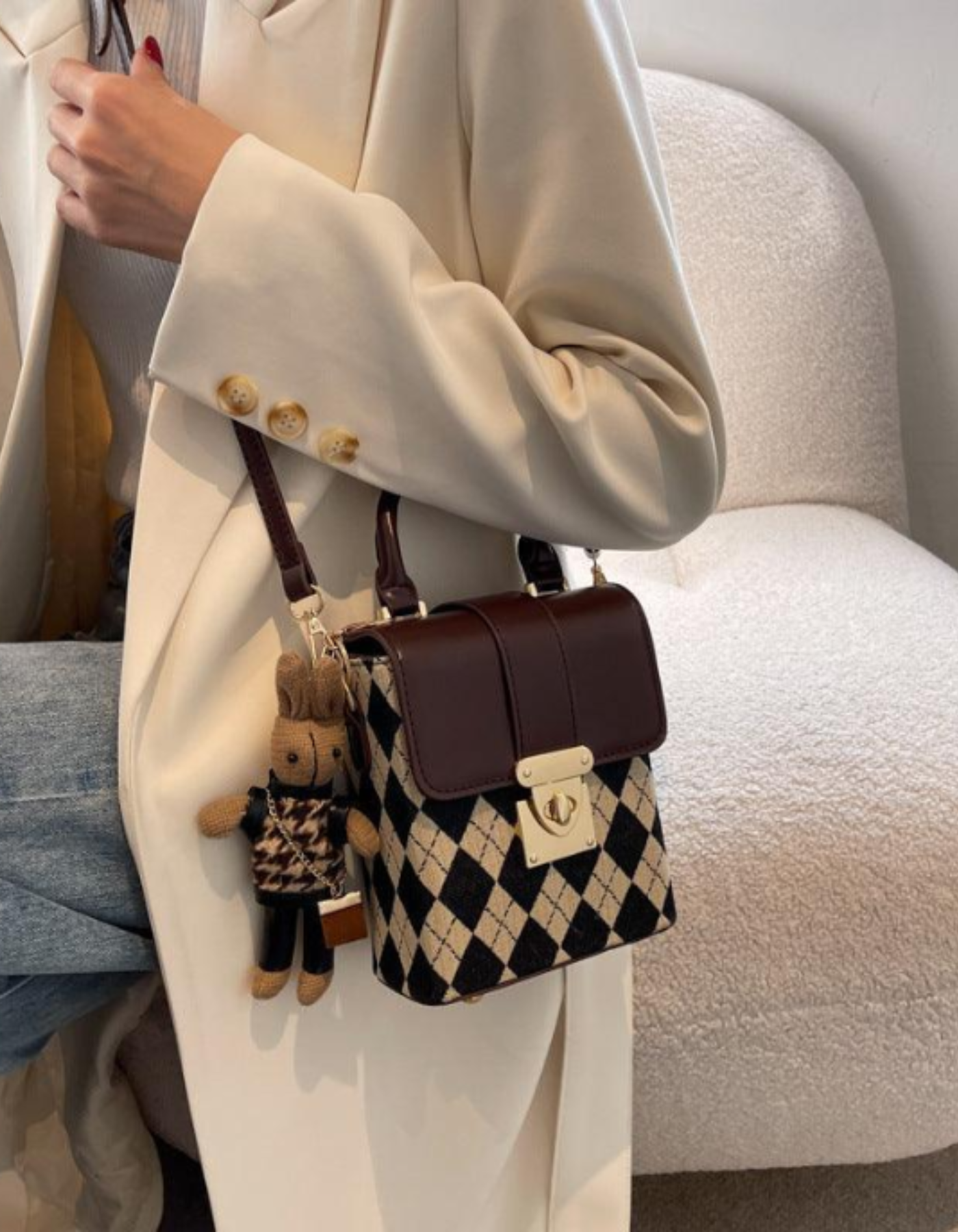 Ardenelle – Argyle flap charm – Crossbody handbag-15209173713269-Nancy & Mae Savannah