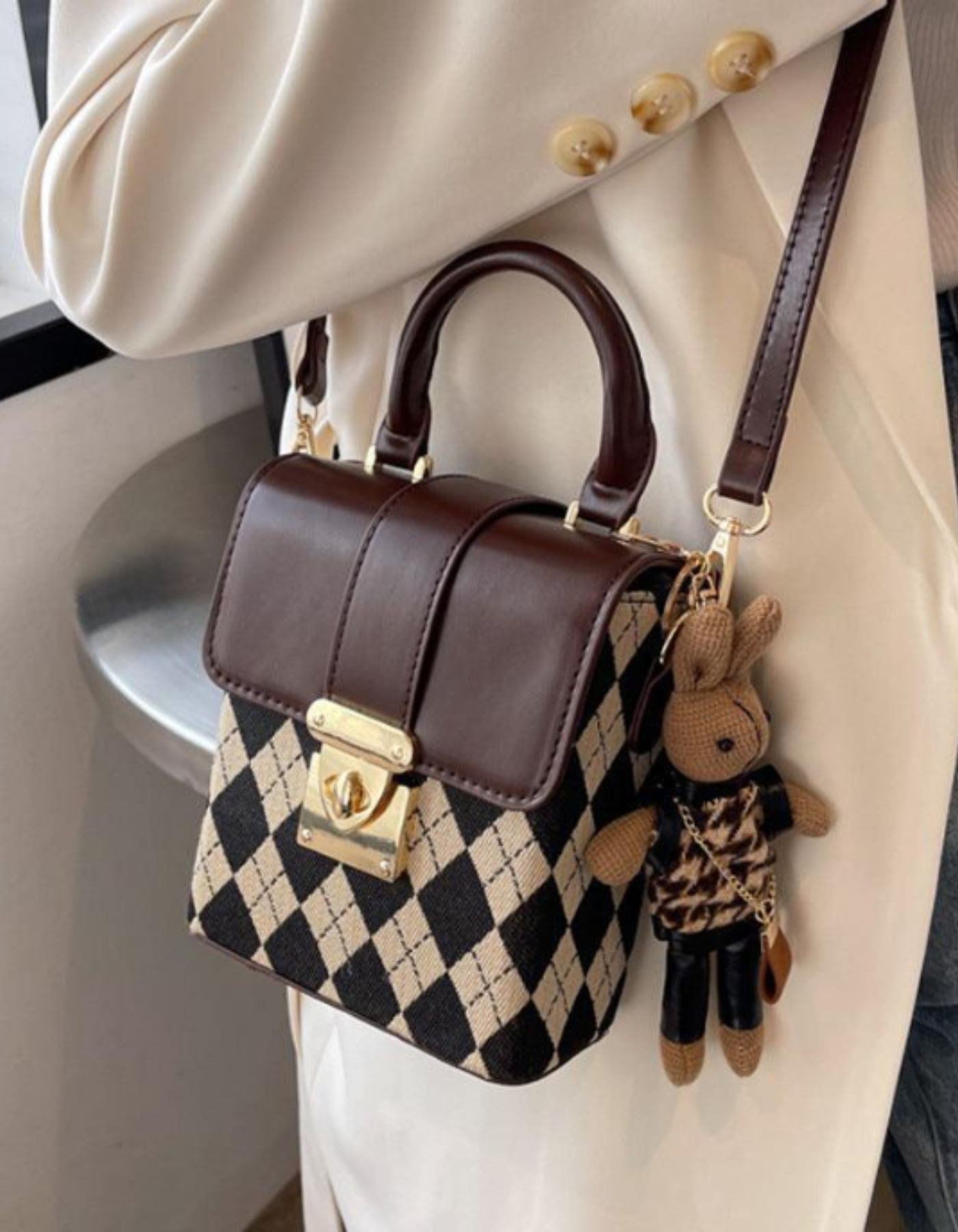 Ardenelle – Argyle flap charm – Crossbody handbag-15209173713269-Nancy & Mae Savannah