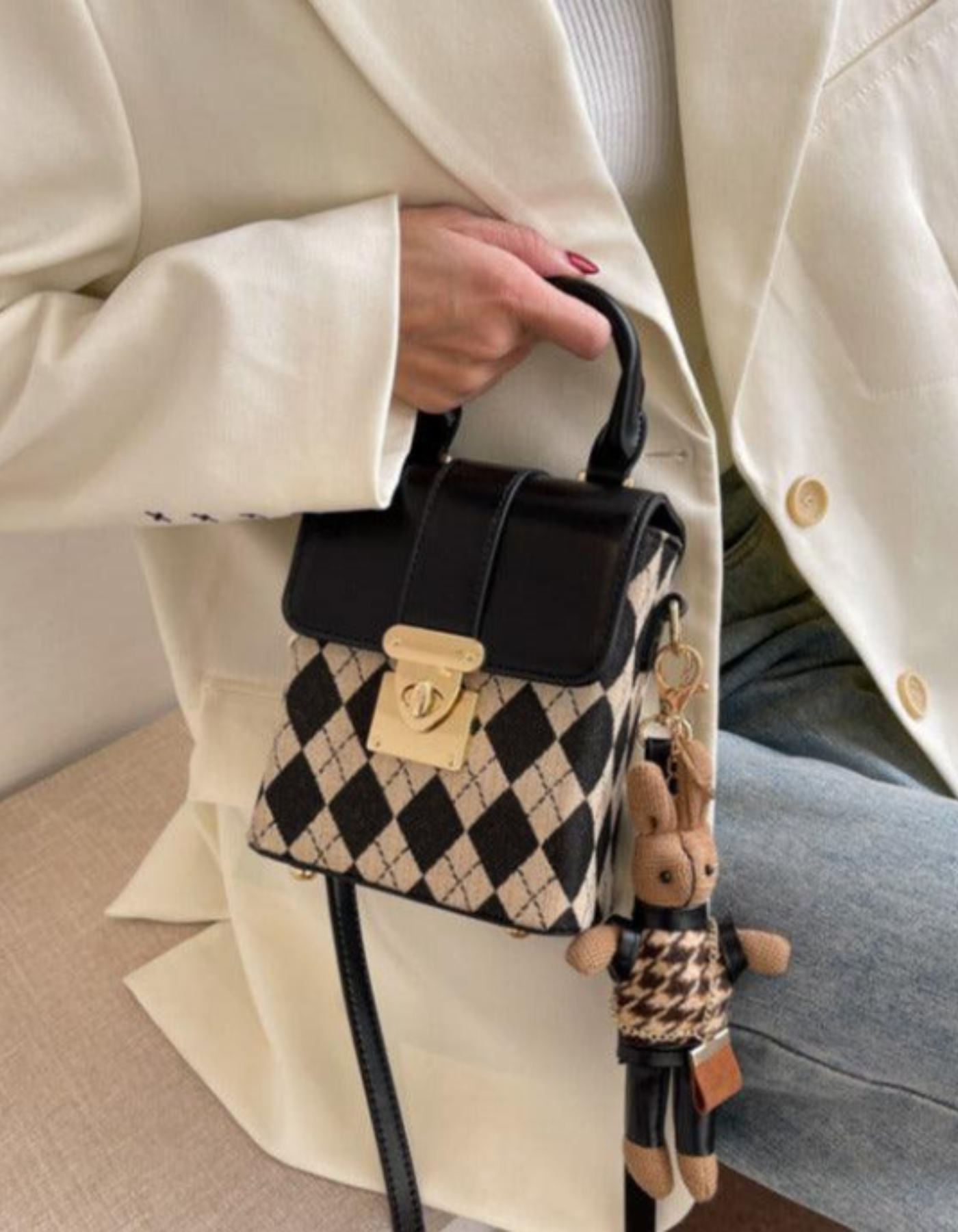 Ardenelle – Argyle flap charm – Crossbody handbag-15209173713269-Nancy & Mae Savannah