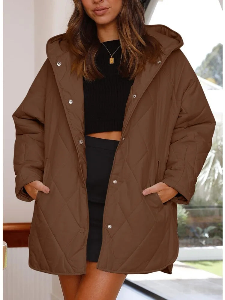 Aria - Quilted Oversized Hooded Coat-15550920196469-Mirella Fiore