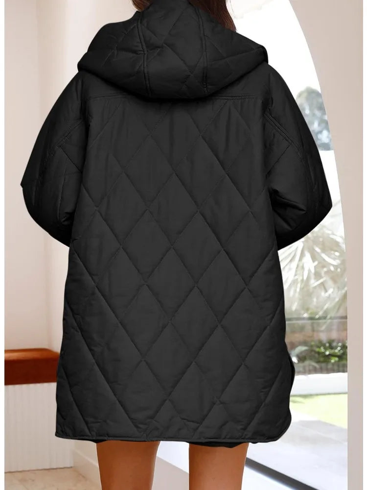Aria - Quilted Oversized Hooded Coat-15550920196469-Mirella Fiore