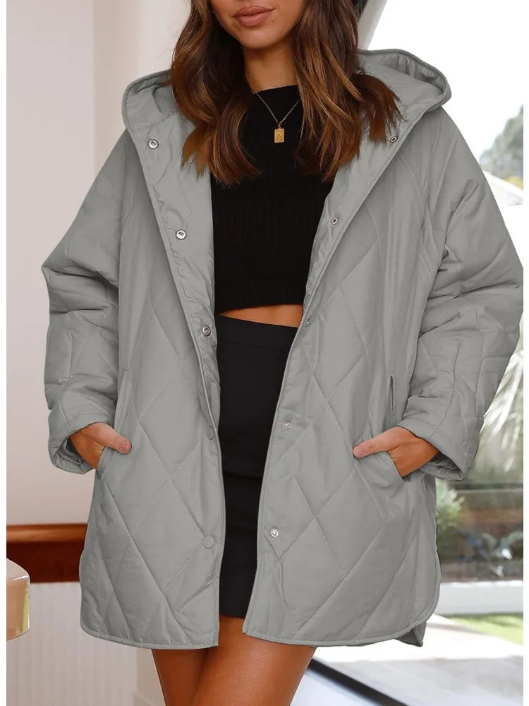 Aria - Quilted Oversized Hooded Coat-15550920196469-Mirella Fiore
