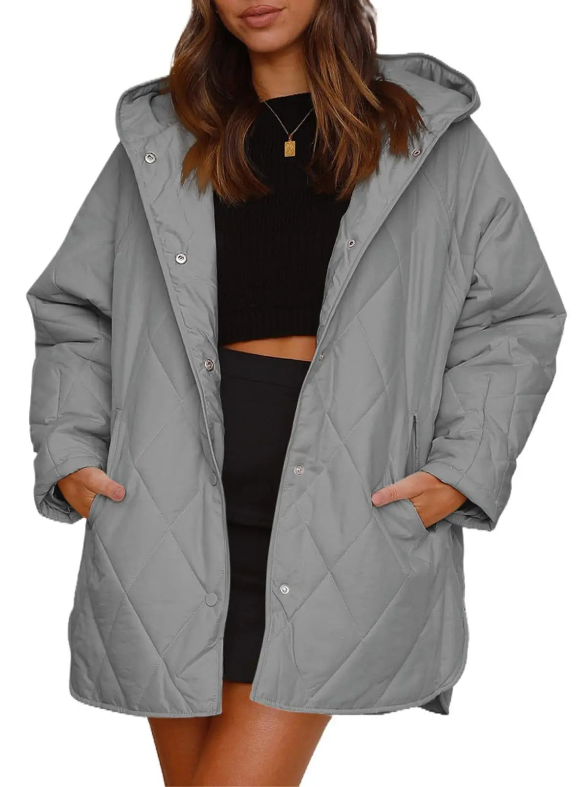 Aria - Quilted Oversized Hooded Coat-15550920196469-Mirella Fiore