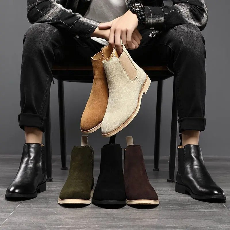Armendo - Suede Chelsea Boots-15550769922421-Mirella Fiore