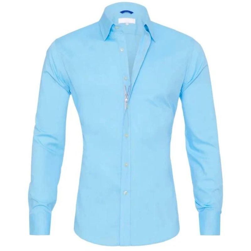 Aston - Wrinkle Free Shirt With Zip-15553985741173-Mirella Fiore