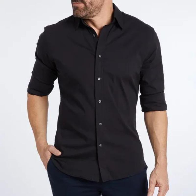 Aston - Wrinkle Free Shirt With Zip-15553985741173-Mirella Fiore