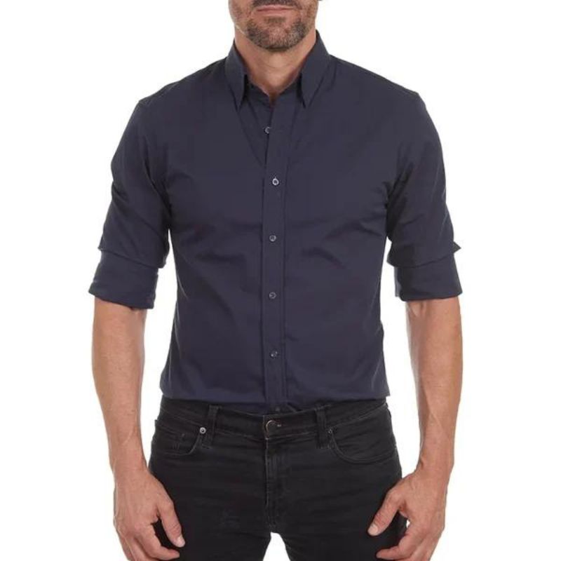 Aston - Wrinkle Free Shirt With Zip-15553985741173-Mirella Fiore