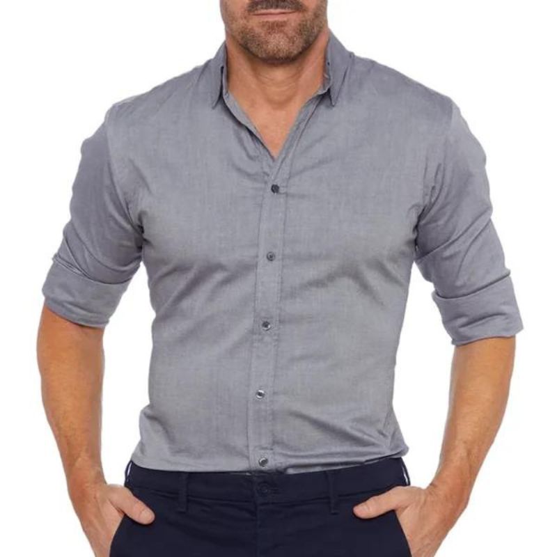 Aston - Wrinkle Free Shirt With Zip-15553985741173-Mirella Fiore