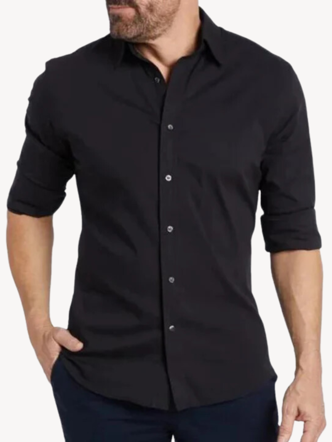 Aston - Wrinkle Free Shirt With Zip-15553985741173-Mirella Fiore
