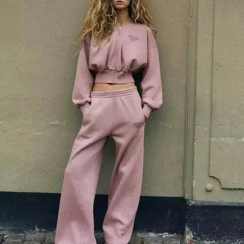 Astrid – Zip-up jacket & jogger pants – San Francisco lounge set-15133708681589-Mirella Fiore