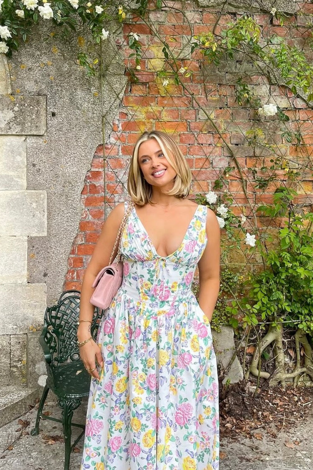 Aurelia – Vibrant floral design – Midi dress-15215265317237-Mirella Fiore