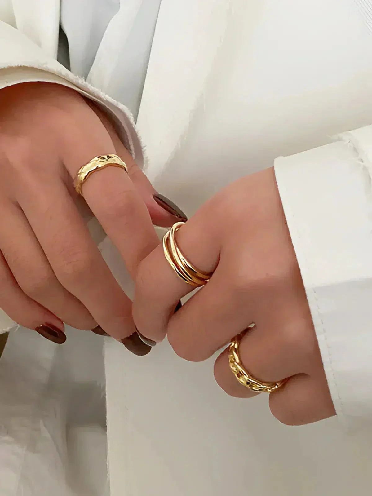 Auriane – Twisted design – Hoop ring trio-15227807334773-Nancy & Mae Savannah