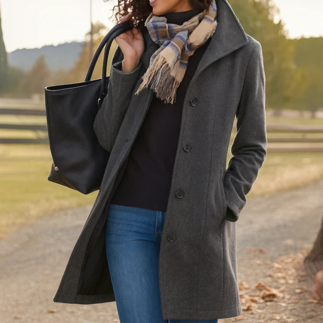 Aurora - Women’s Single-Breasted Coat-15550918885749-Mirella Fiore