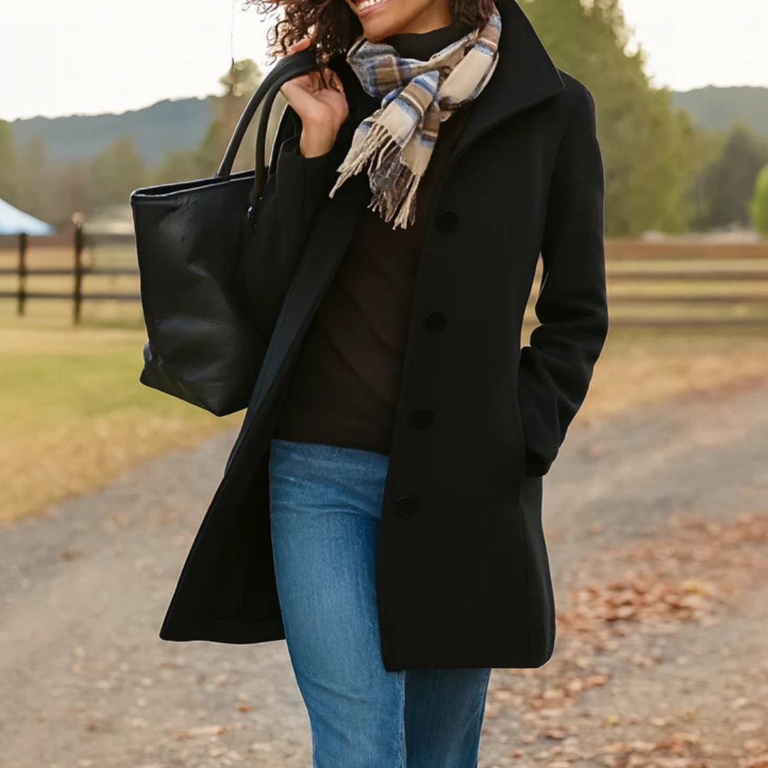 Aurora - Women’s Single-Breasted Coat-15550918885749-Mirella Fiore