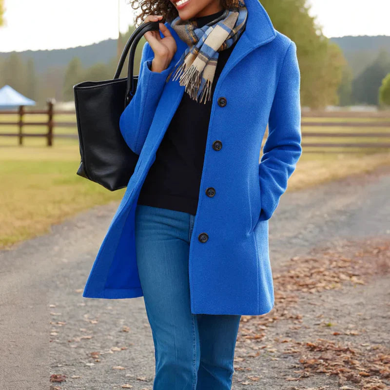 Aurora - Women’s Single-Breasted Coat-15550918885749-Mirella Fiore