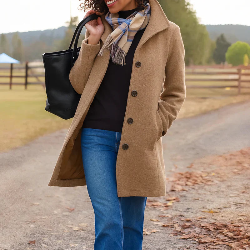 Aurora - Women’s Single-Breasted Coat-15550918885749-Mirella Fiore
