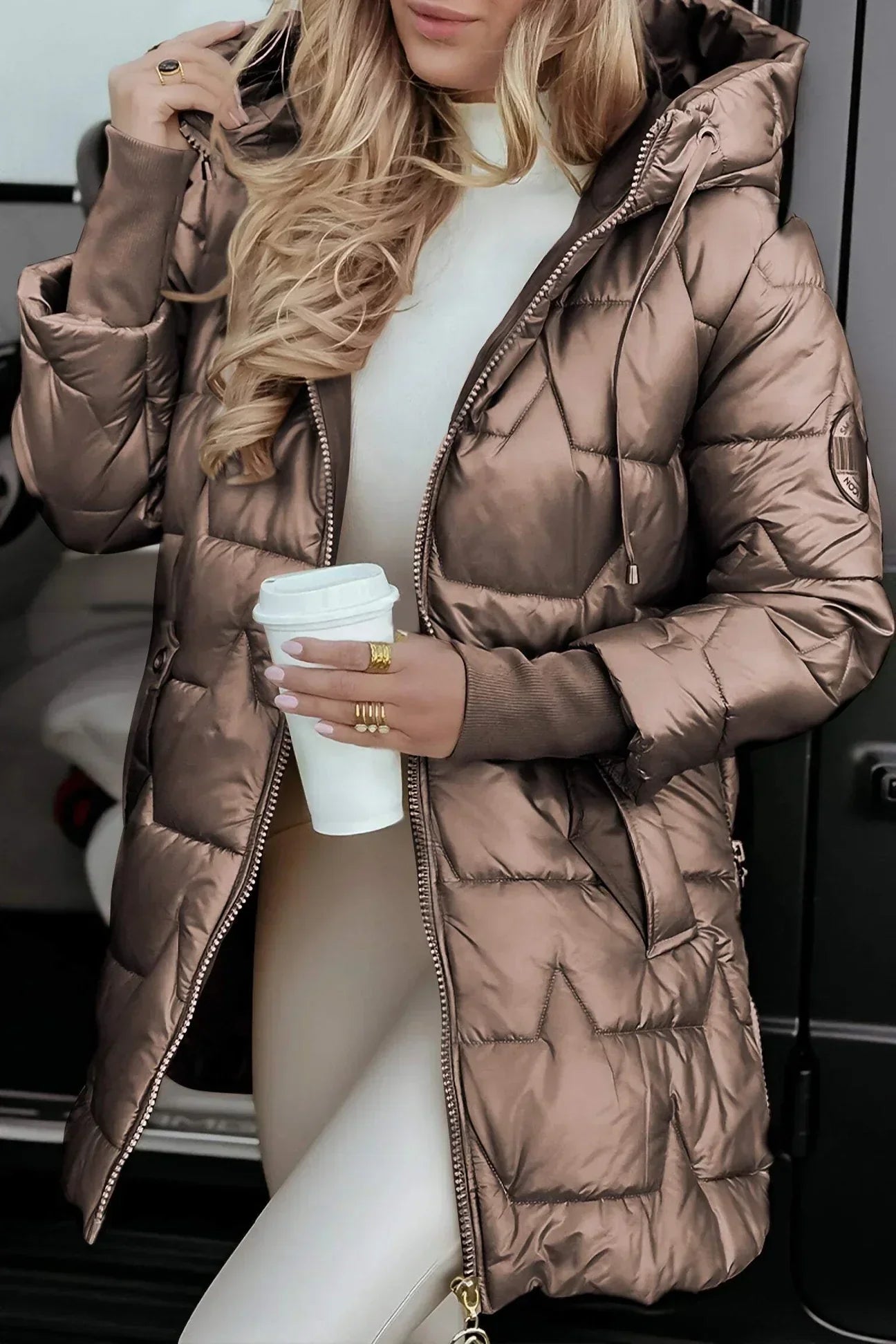 Avery - Luxe Hooded Puffer Coat-15550920327541-Mirella Fiore