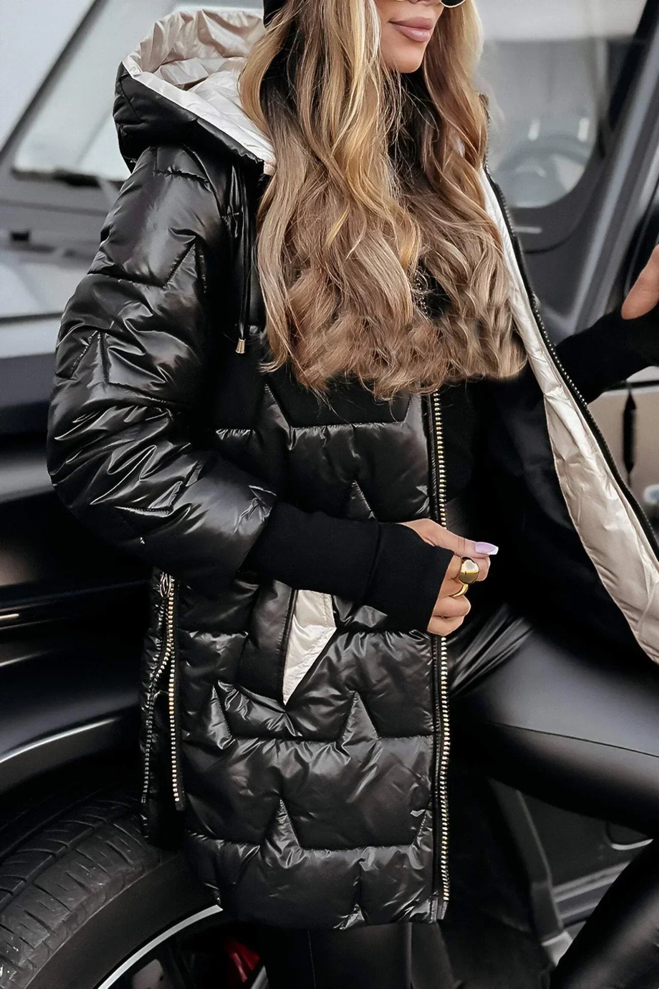Avery - Luxe Hooded Puffer Coat-15550920327541-Mirella Fiore