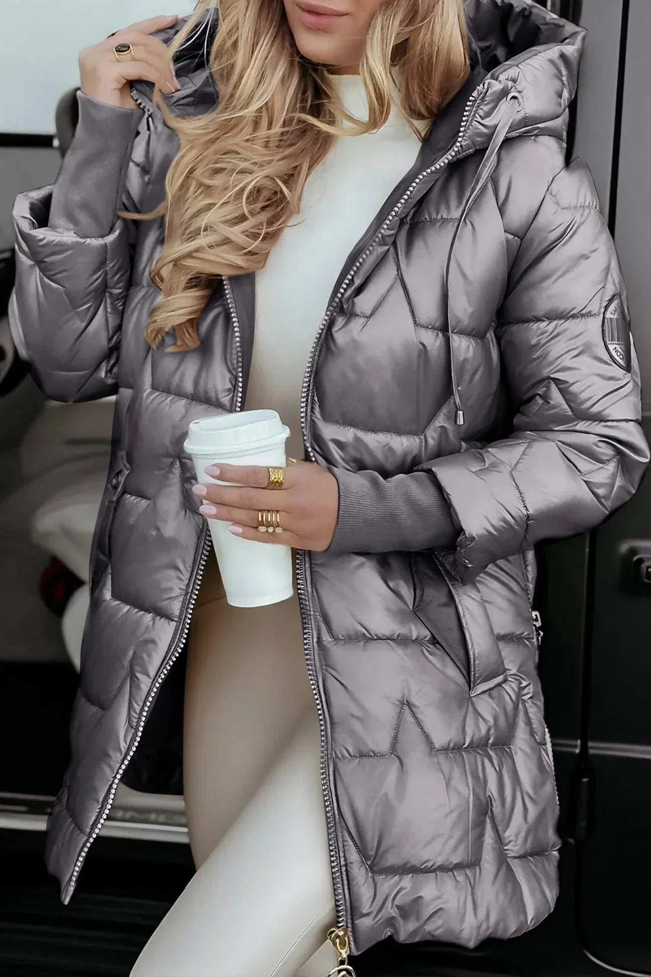 Avery - Luxe Hooded Puffer Coat-15550920327541-Mirella Fiore