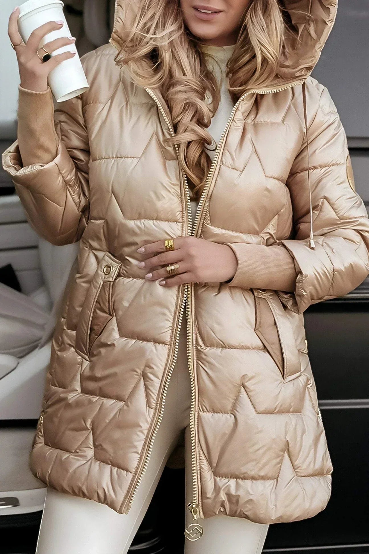 Avery - Luxe Hooded Puffer Coat-15550920327541-Mirella Fiore