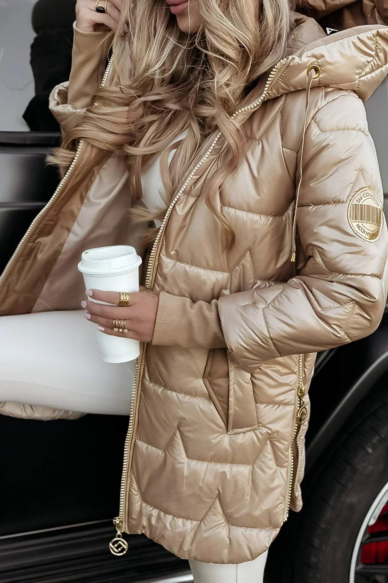 Avery - Luxe Hooded Puffer Coat-15550920327541-Mirella Fiore