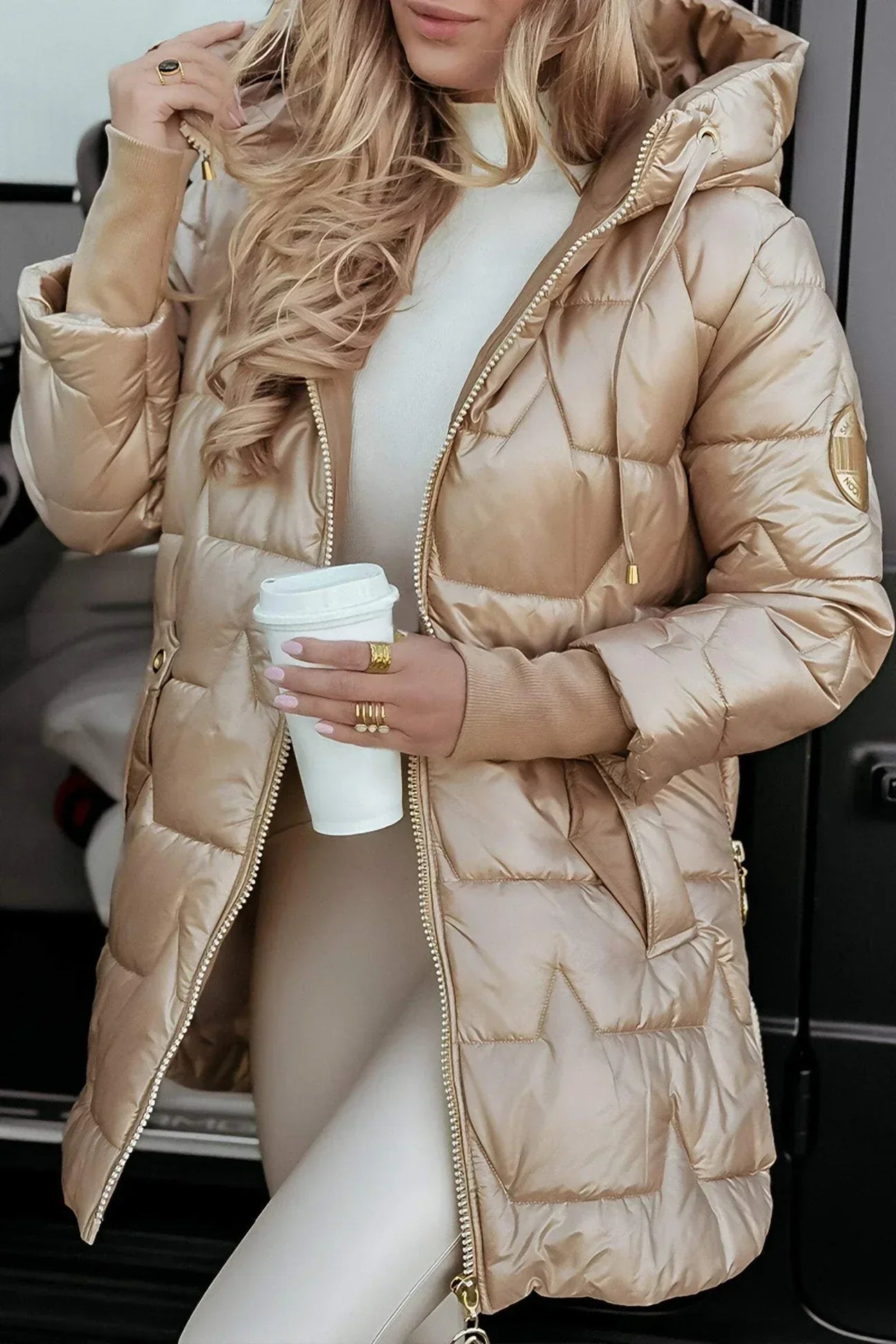 Avery - Luxe Hooded Puffer Coat-15550920327541-Mirella Fiore