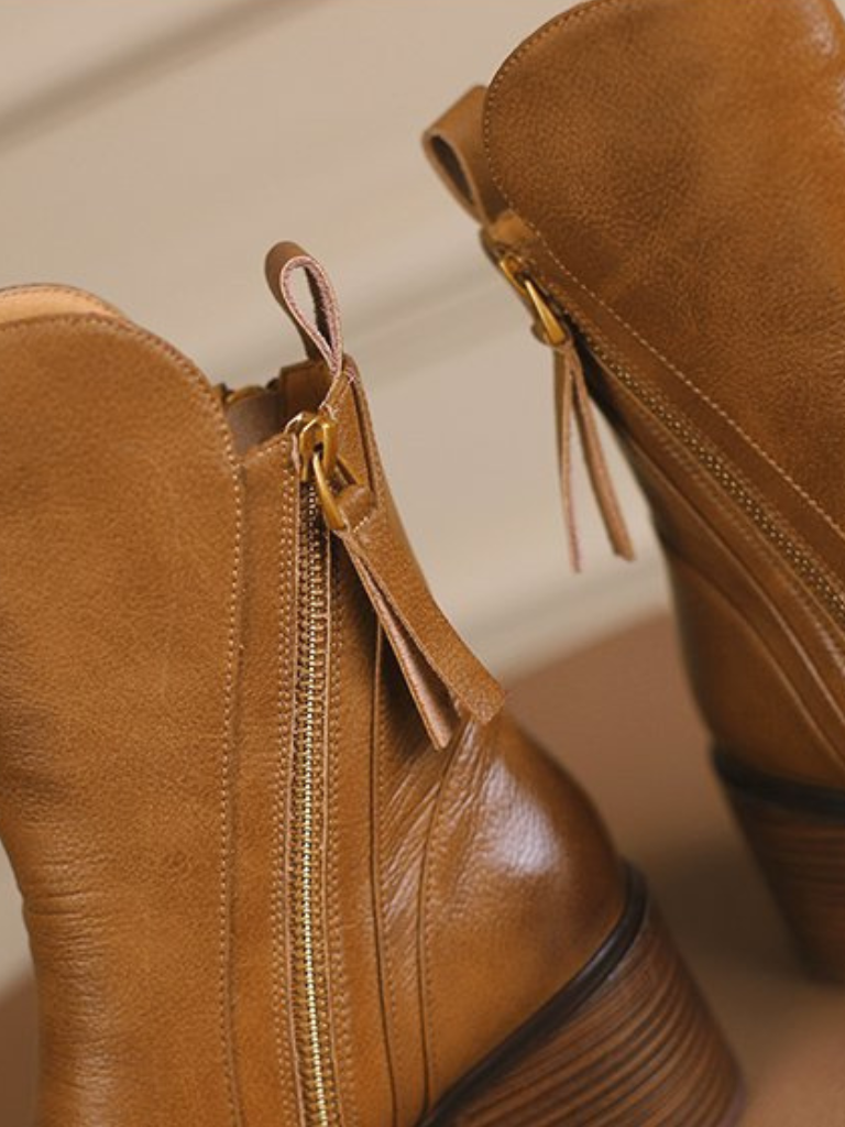 BARBARA - BLOCK HEEL ANKLE BOOTS-15549014245749-Mirella Fiore