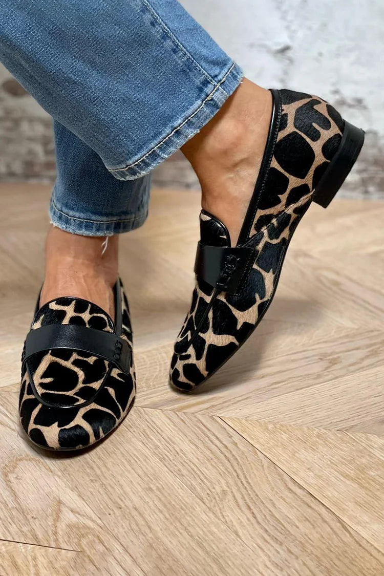 BEATRIX - ANIMAL PRINT LOAFER WITH ELEGANT DETAIL-15553866662261-Mirella Fiore