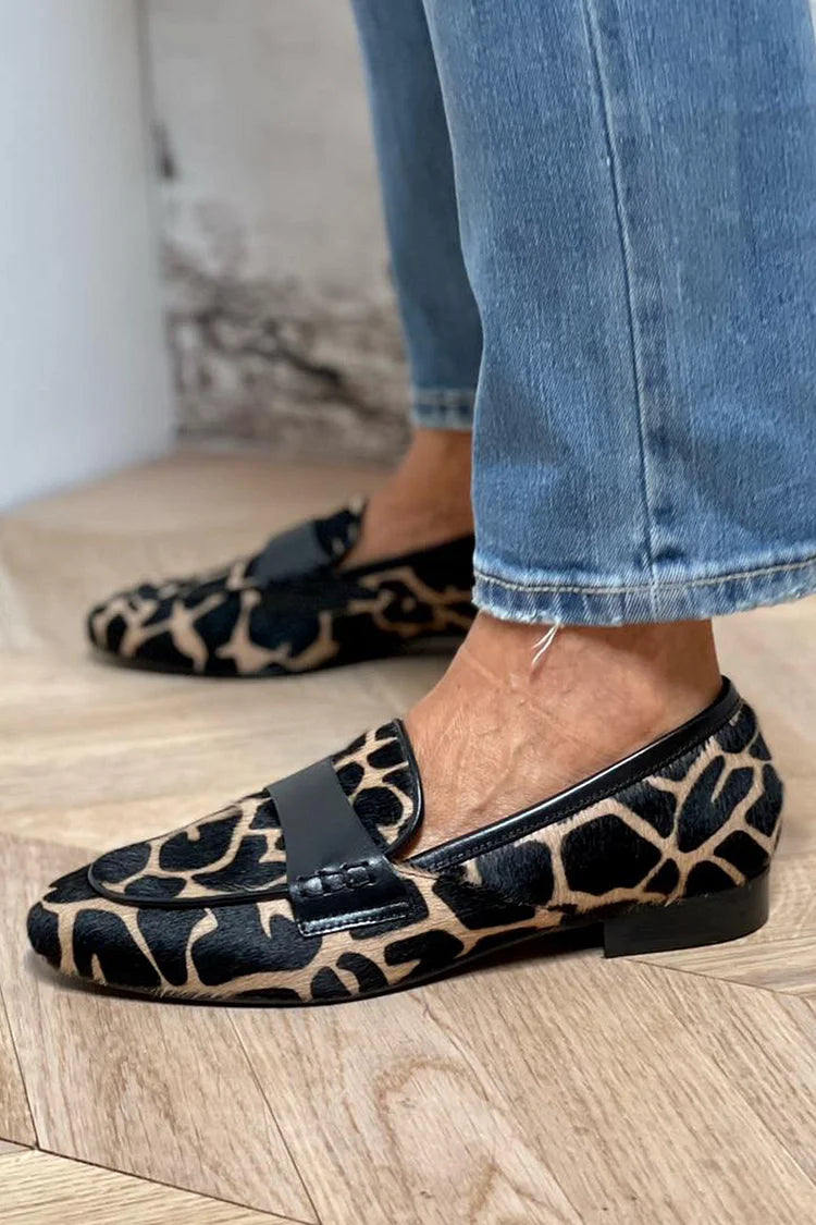 BEATRIX - ANIMAL PRINT LOAFER WITH ELEGANT DETAIL-15553866662261-Mirella Fiore