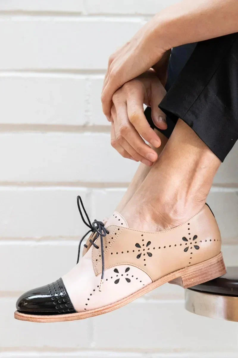 BELLA - TWO-TONE OXFORD SHOES-15549133717877-Mirella Fiore