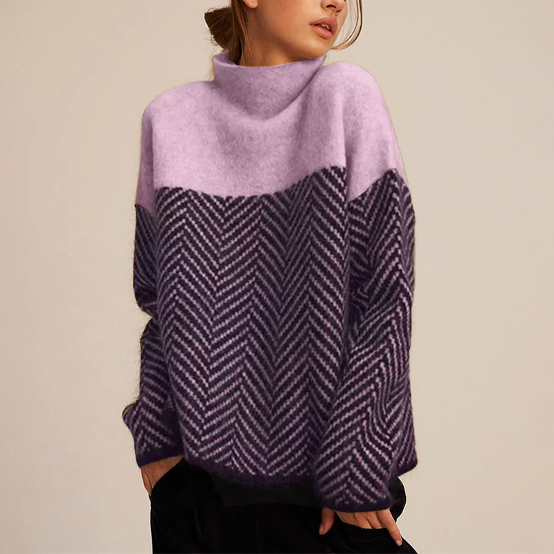 BELLE - Fashionable High Neck Top-15519826641269-Mirella Fiore