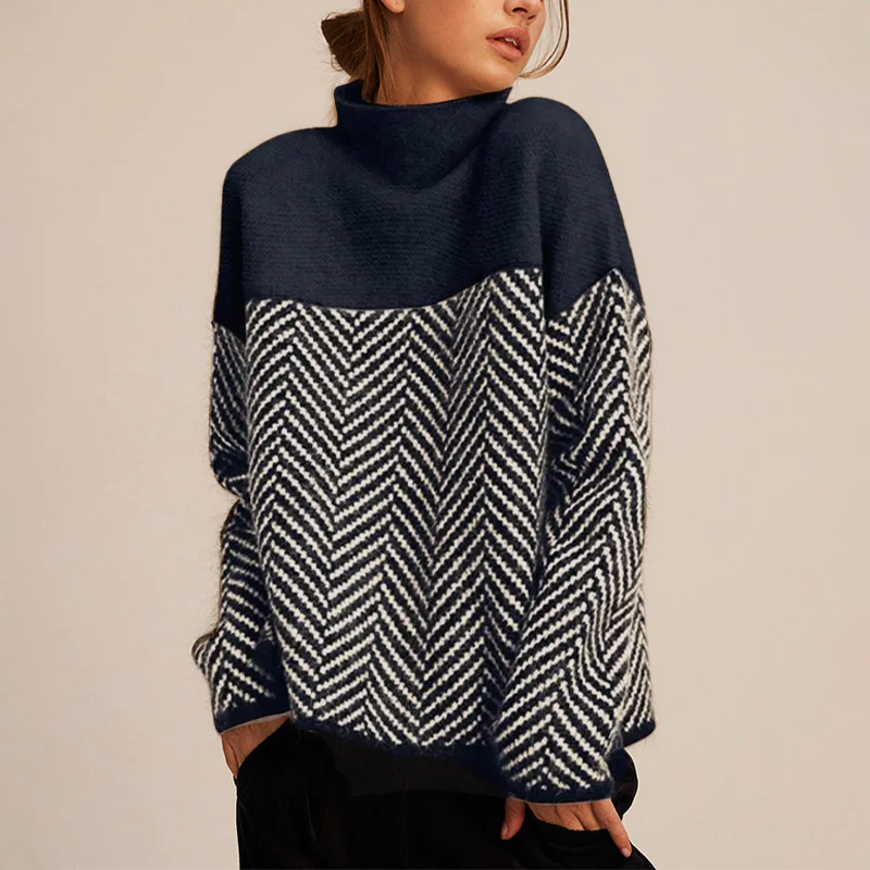 BELLE - Fashionable High Neck Top-15519826641269-Mirella Fiore