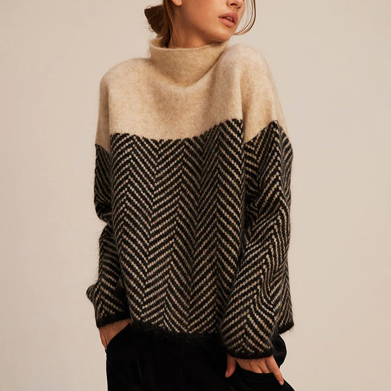 BELLE - Fashionable High Neck Top-15519826641269-Mirella Fiore